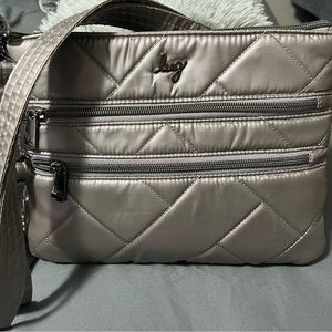 Lug Dazzle bag in metallic silver